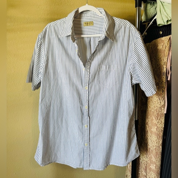 Sonoma Blue and White Casual Button Down Shirt 100%Cotton Size XL - Picture 1 of 3